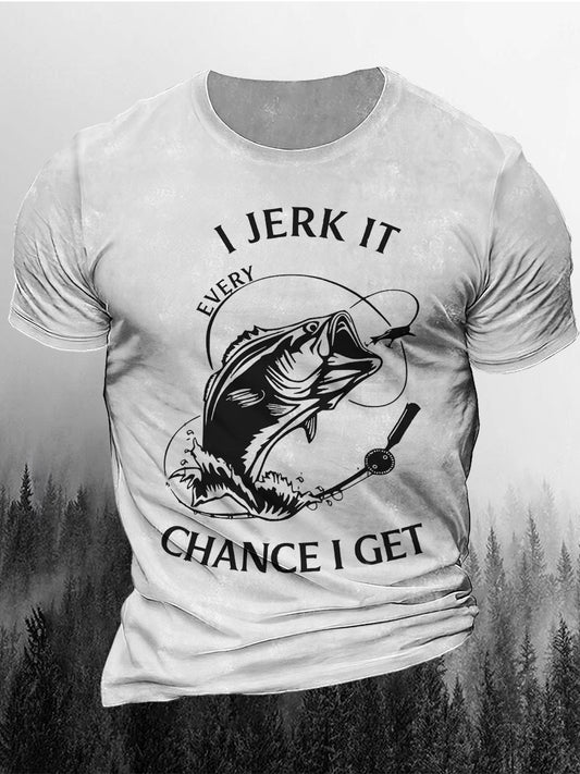 Men's Outdoor Fishing Printed T-shirt
