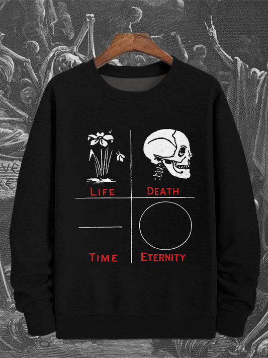 Life Death Time Eternity Sweatshirt,Satanic Sweatshirt, Occult Sweatshirt, Dance Of Death Sweatshirt, Gothic Sweatshirt