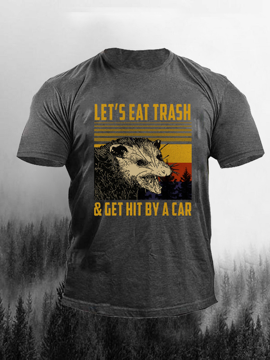Animal Letter Printed Men's T-Shirt